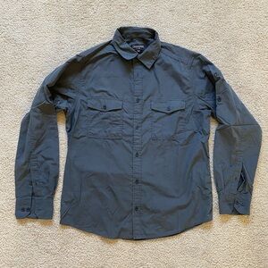 Craghoppers Men's Kiwi Long Sleeved Shirt, medium, ombré blue